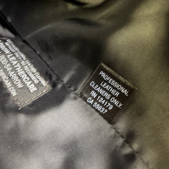 Remy Lambskin Leather Jacket Womens Large Brown Full Zip Snap Handcrafted USA - Picture 14 of 15